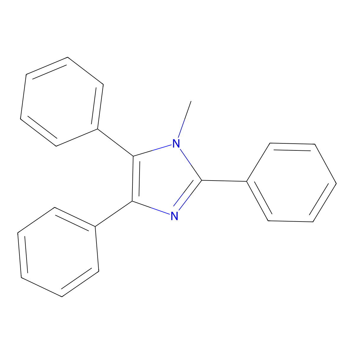 1-Methyl-2,4,5-triphenyl-1H-imidazole molecular structure, CAS 22397-44-0
