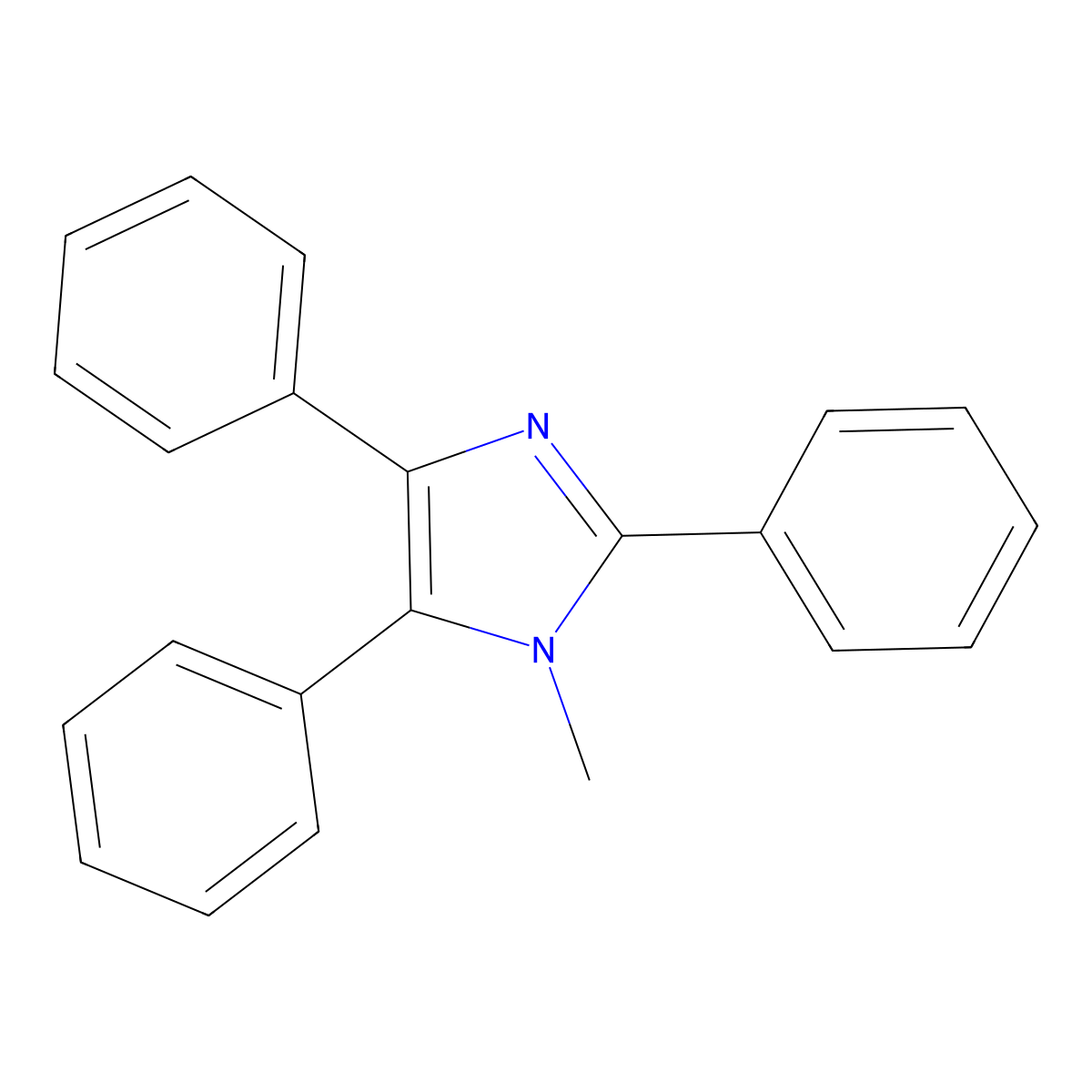 1-Methyl-2,4,5-triphenyl-1H-imidazole molecular structure, CAS 22397-44-0