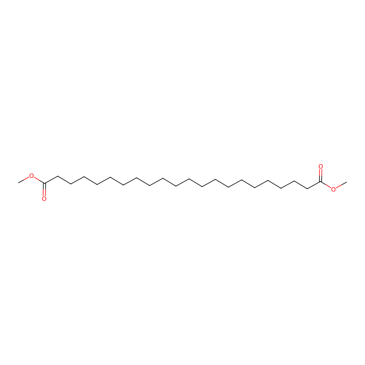 Dimethyl docosanedioate molecular structure, CAS 22399-98-0