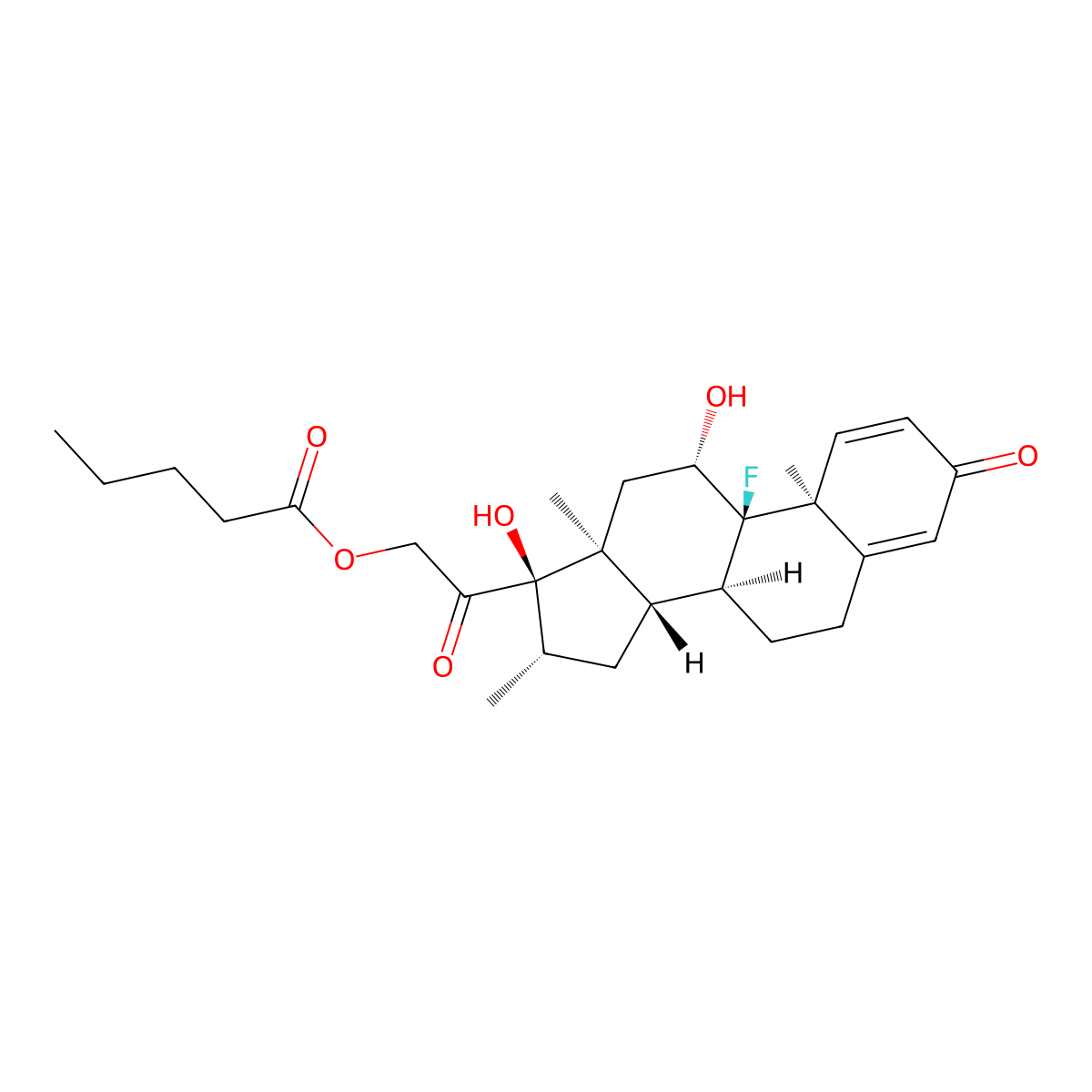 Betamethasone 21-valerate molecular structure, CAS 2240-28-0