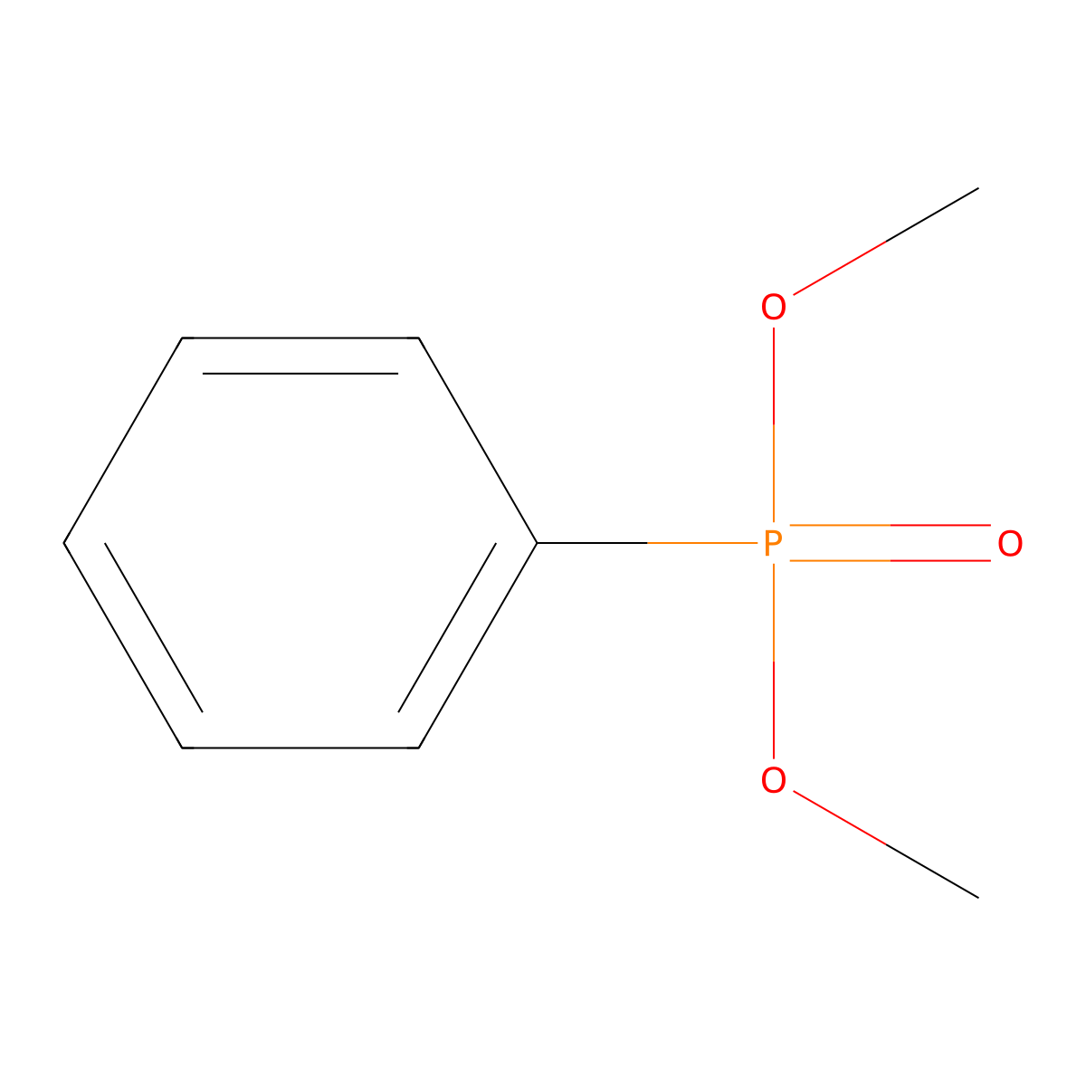 Phosphonic acid, phenyl-, dimethyl ester molecular structure, CAS 2240-41-7