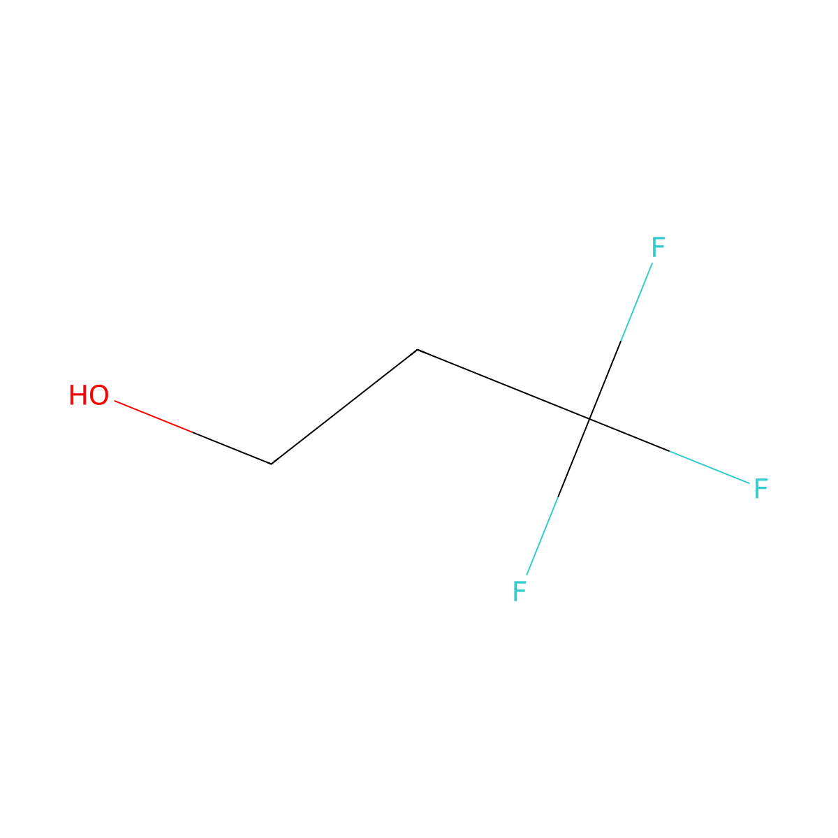 3,3,3-Trifluoro-1-propanol molecular structure, CAS 2240-88-2