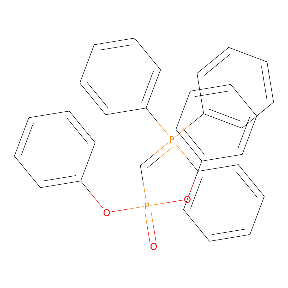 Phosphonic acid, [(triphenylphosphoranylidene)methyl]-, diphenyl ester molecular structure, CAS 22400-41-5