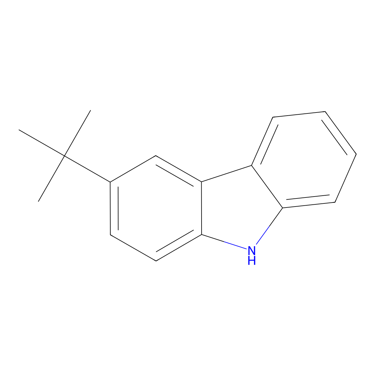3-tert-butyl-9H-carbazole molecular structure, CAS 22401-74-7
