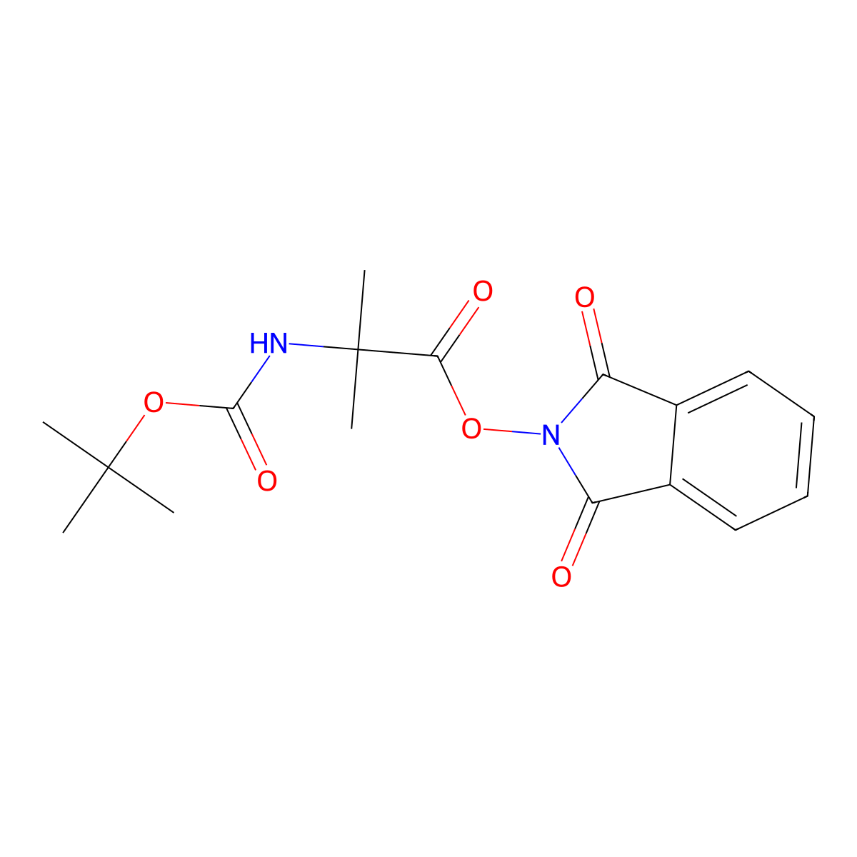 1,3-dioxo-2,3-dihydro-1H-isoindol-2-yl 2-(((tert-butoxy)carbonyl)amino)-2-methylpropanoate molecular structure, CAS 2240185-68-4