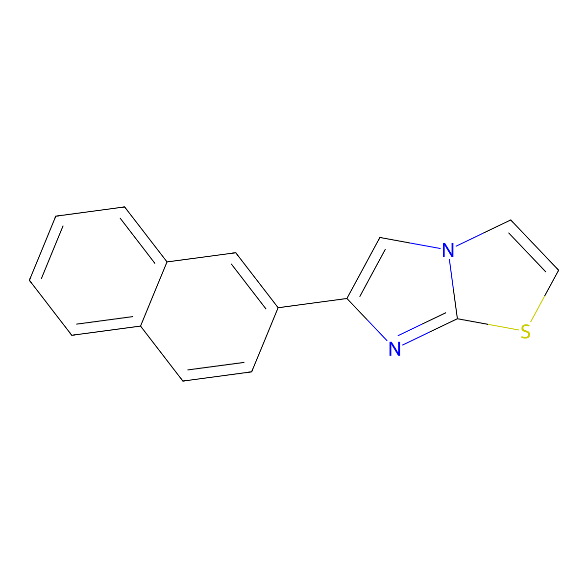 6-Naphthalen-2-ylimidazo[2,1-b][1,3]thiazole molecular structure, CAS 224033-53-8