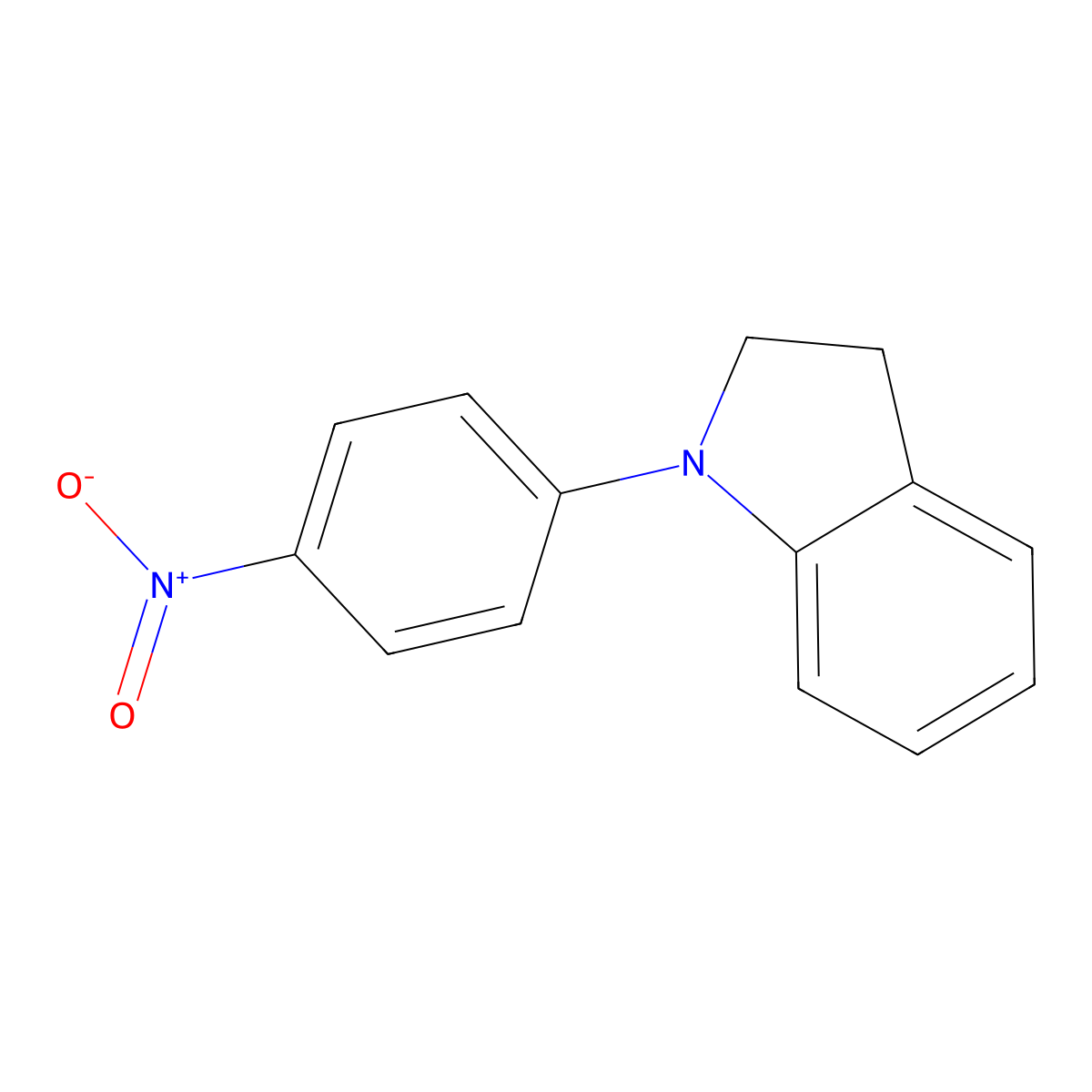 1-(4-nitrophenyl)-2,3-dihydro-1H-indole molecular structure, CAS 224036-12-8