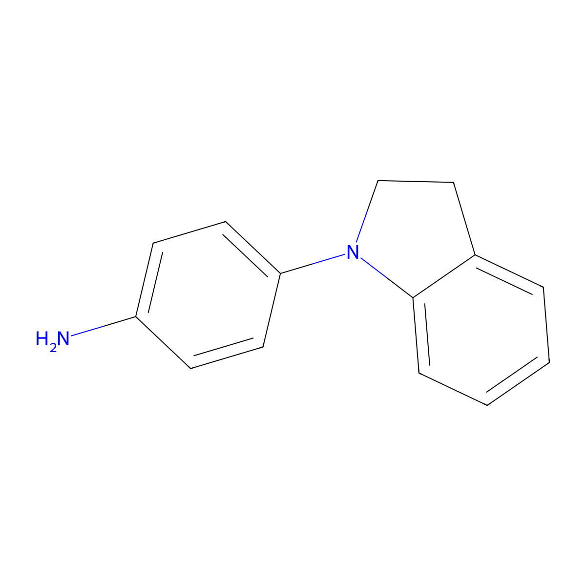 4-(2,3-dihydro-1H-indol-1-yl)aniline molecular structure, CAS 224036-13-9