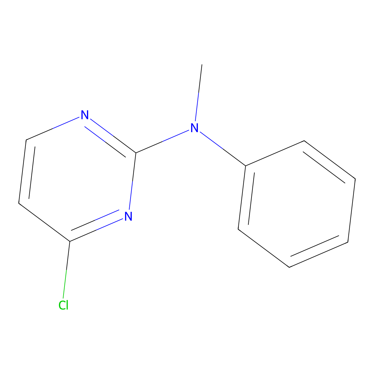 4-Chloro-N-methyl-N-phenyl-2-pyrimidinamine molecular structure, CAS 22404-47-3