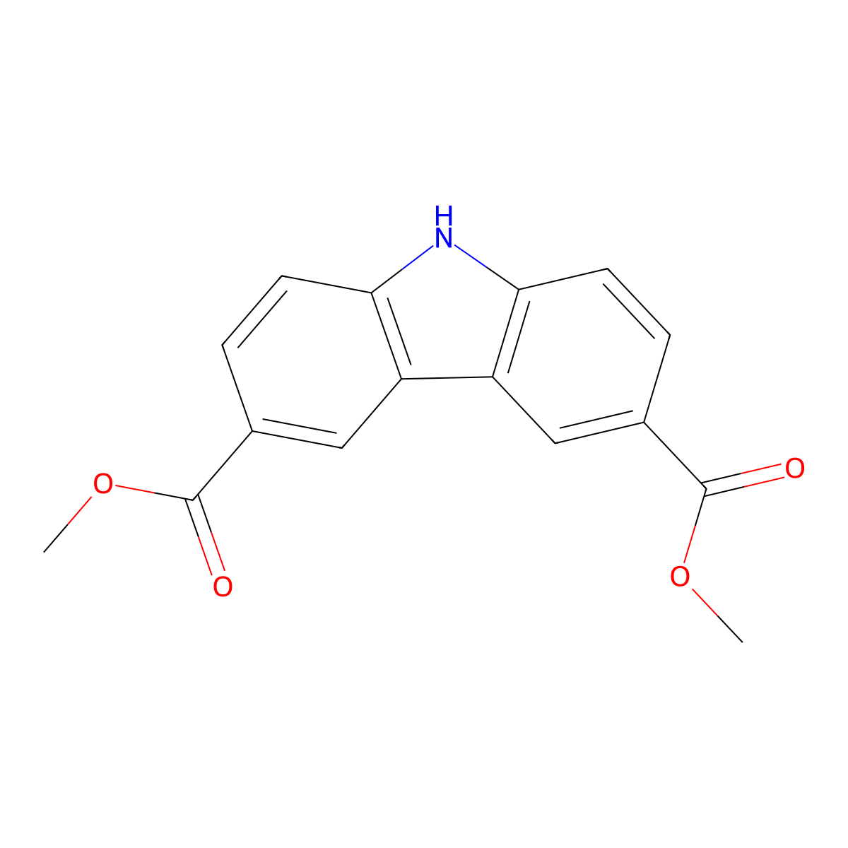 Dimethyl 9h-carbazole-3,6-dicarboxylate molecular structure, CAS 22404-78-0