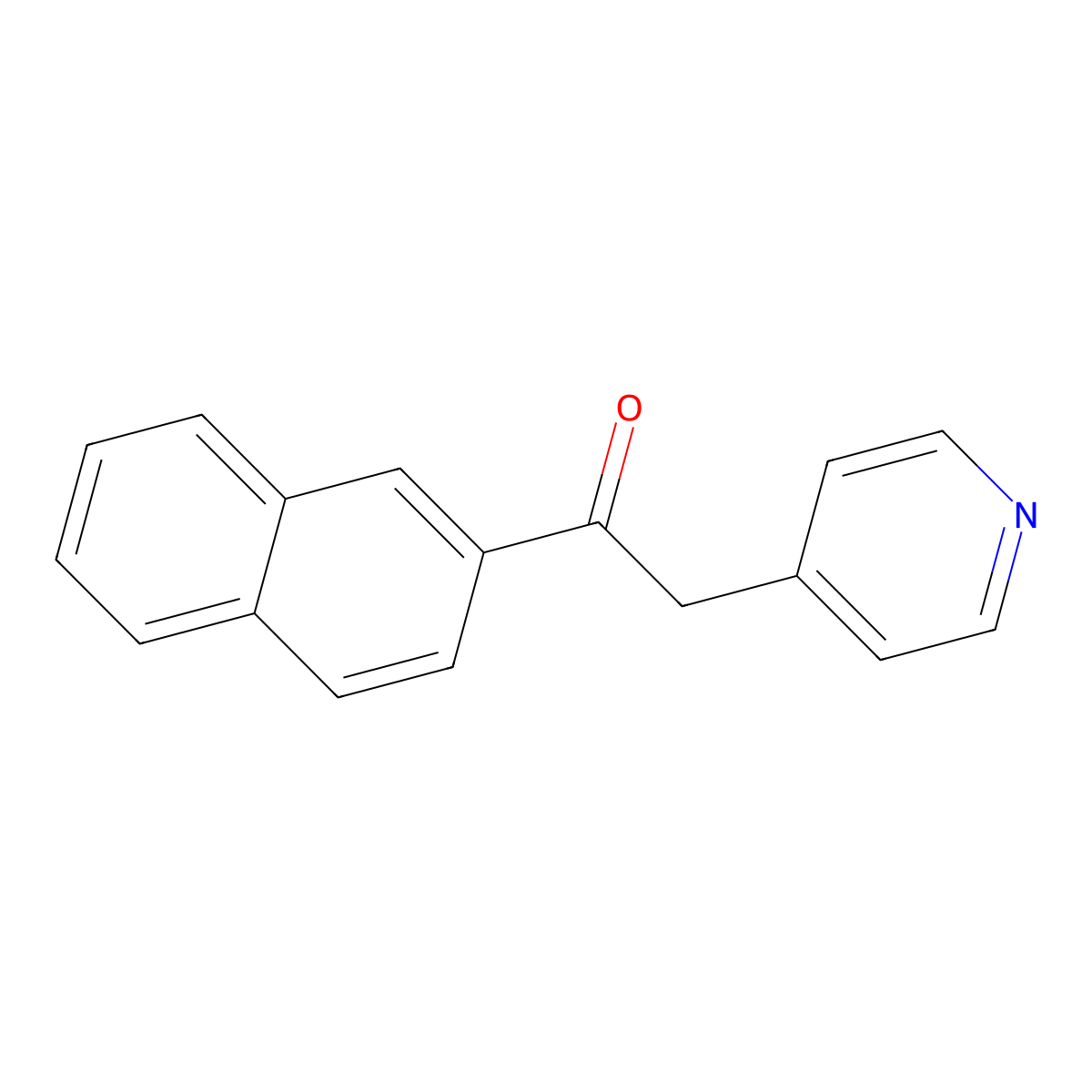 1-(Naphthalen-2-yl)-2-(pyridin-4-yl)ethanone molecular structure, CAS 224040-86-2