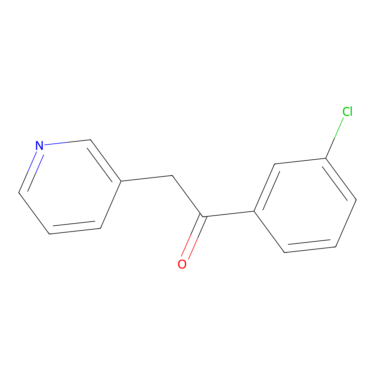 1-(3-Chlorophenyl)-2-(pyridin-3-yl)ethan-1-one molecular structure, CAS 224040-88-4
