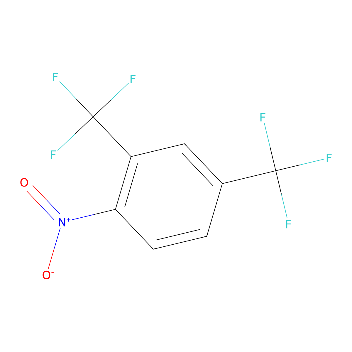 2,4-Bis(trifluoromethyl)nitrobenzene molecular structure, CAS 224044-97-7