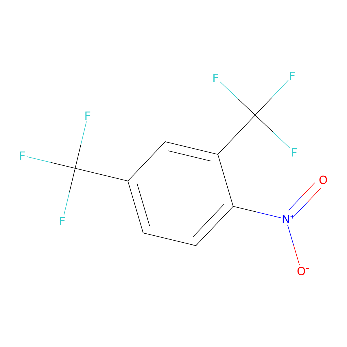 2,4-Bis(trifluoromethyl)nitrobenzene molecular structure, CAS 224044-97-7