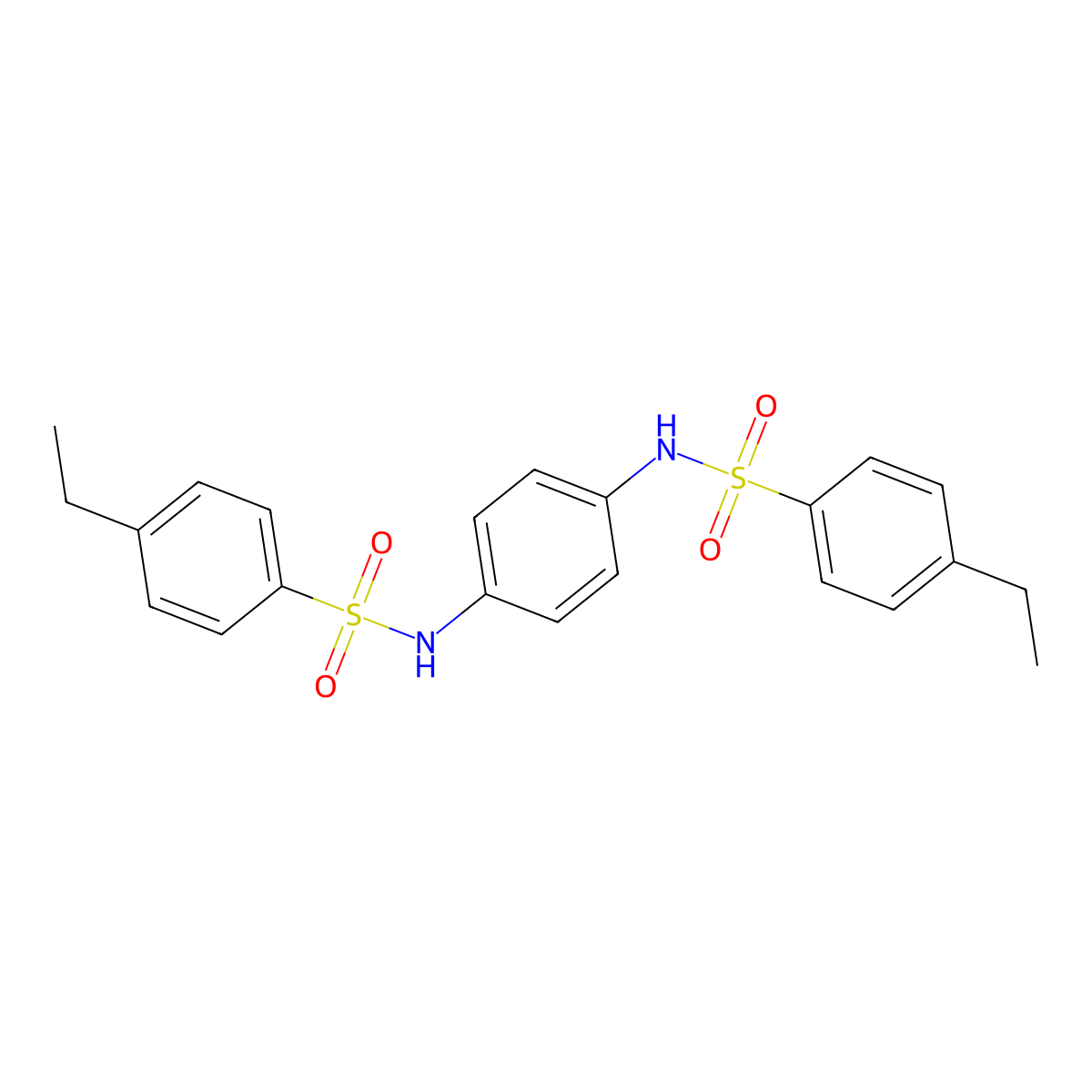 4-ethyl-N-[4-[(4-ethylphenyl)sulfonylamino]phenyl]benzenesulfonamide molecular structure, CAS 224048-91-3