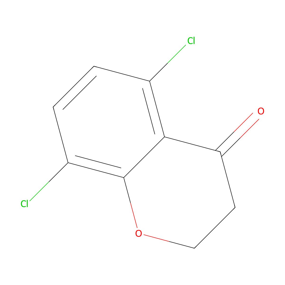 5,8-dichloro-3,4-dihydro-2H-1-benzopyran-4-one molecular structure, CAS 22406-36-6