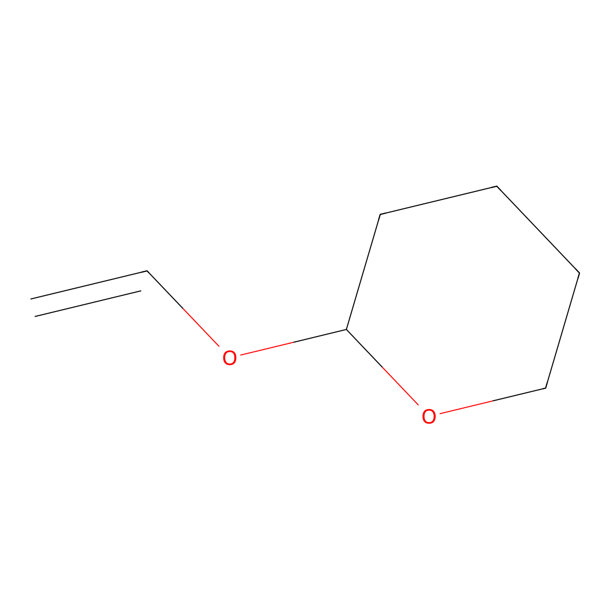 2-Vinyloxytetrahydropyran molecular structure, CAS 22408-41-9