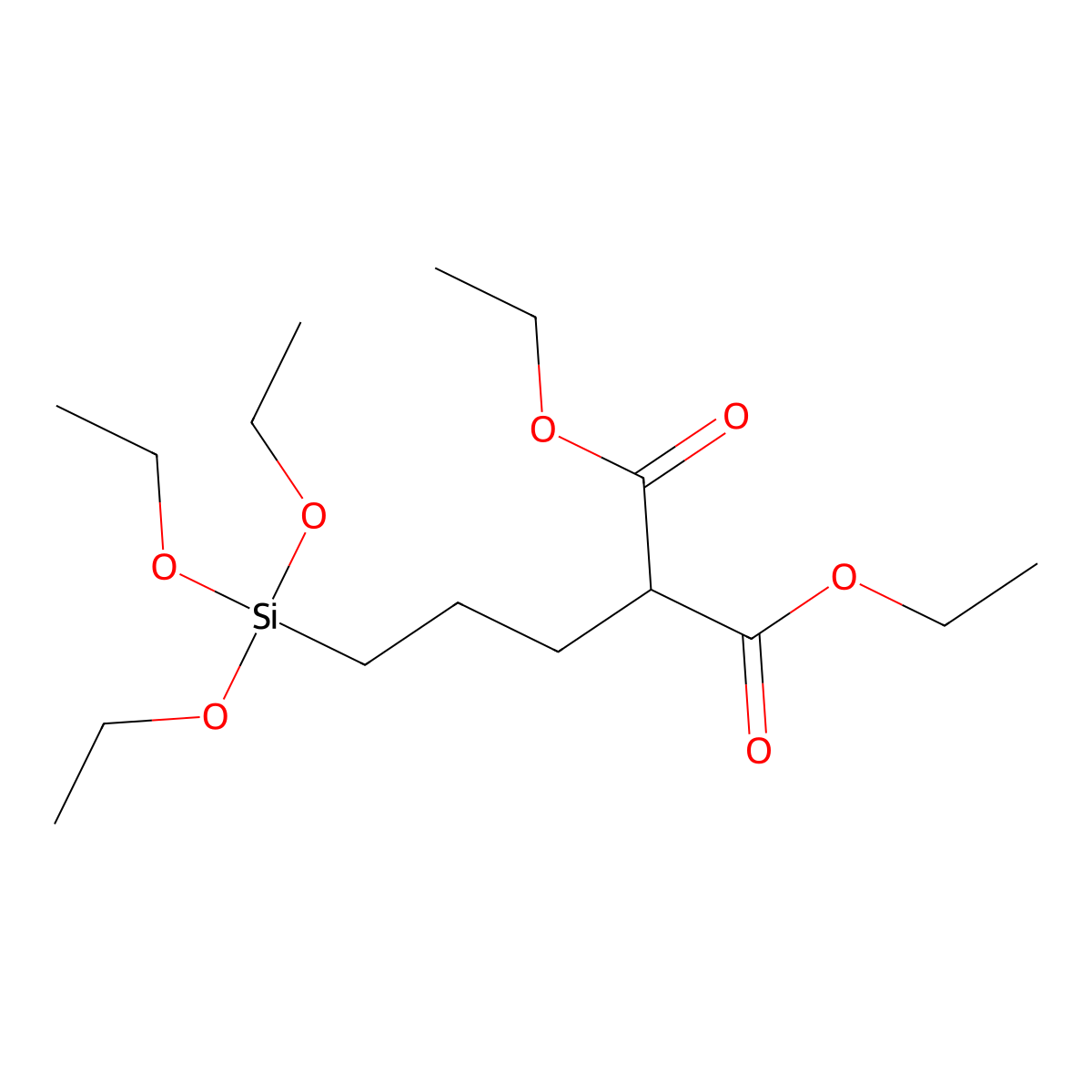 Diethyl (3-(triethoxysilyl)propyl)malonate molecular structure, CAS 22408-96-4