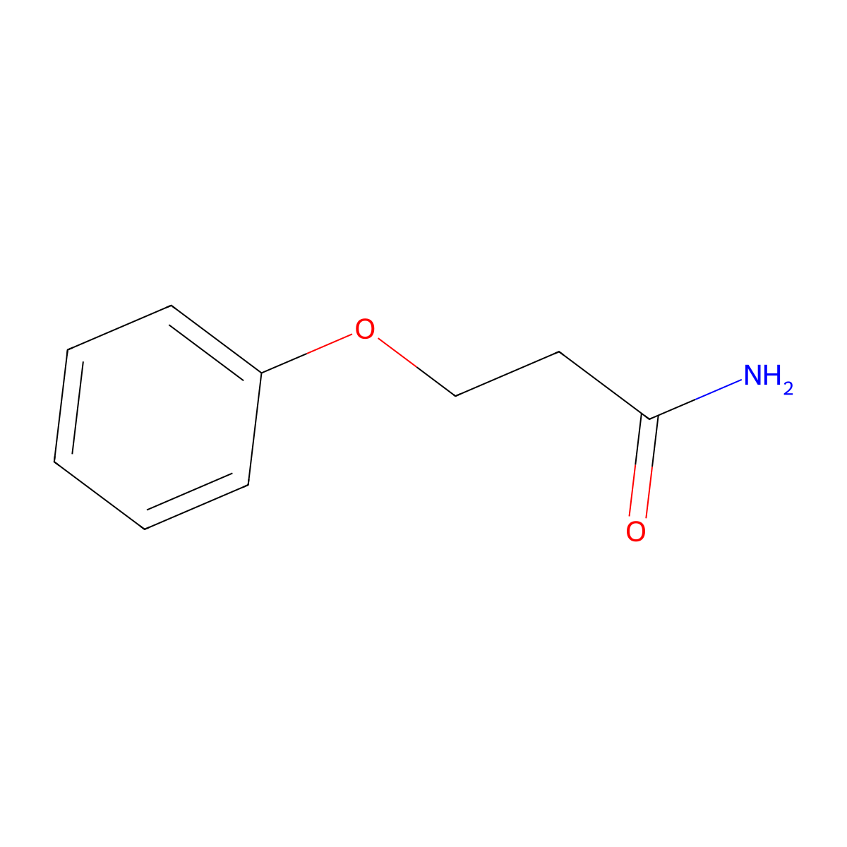 3-Phenoxypropanamide molecular structure, CAS 22409-37-6
