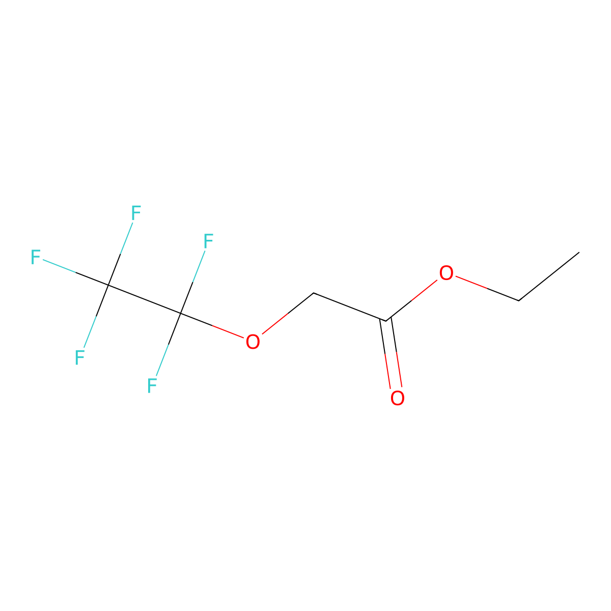 Pentafluoroethyloxy-acetic acid ethyl ester molecular structure, CAS 22410-43-1