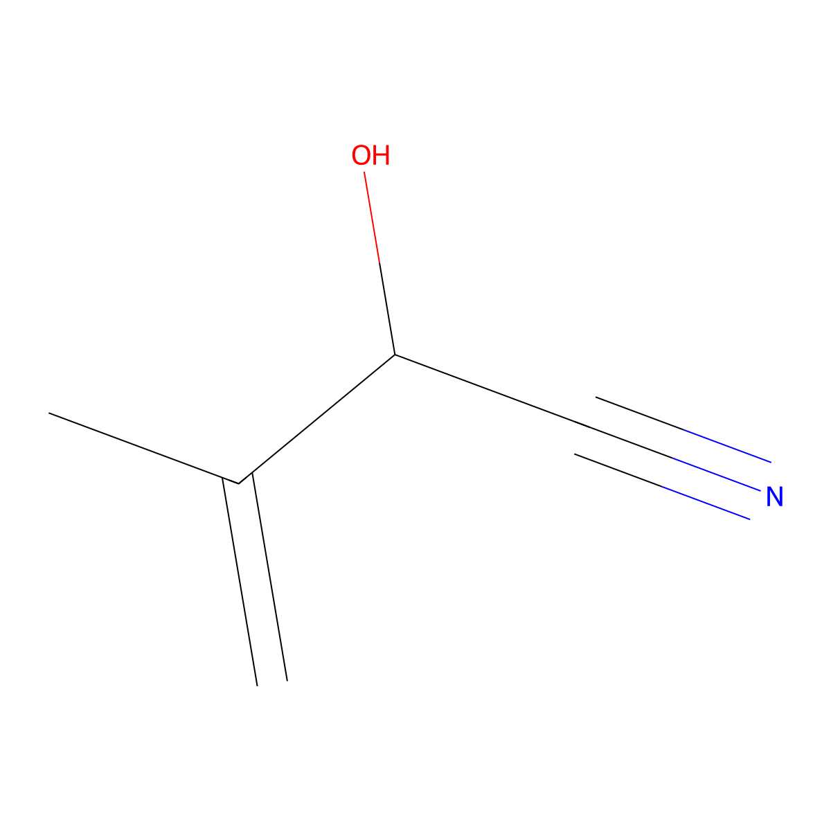 2-Hydroxy-3-methylbut-3-enenitrile molecular structure, CAS 22410-56-6
