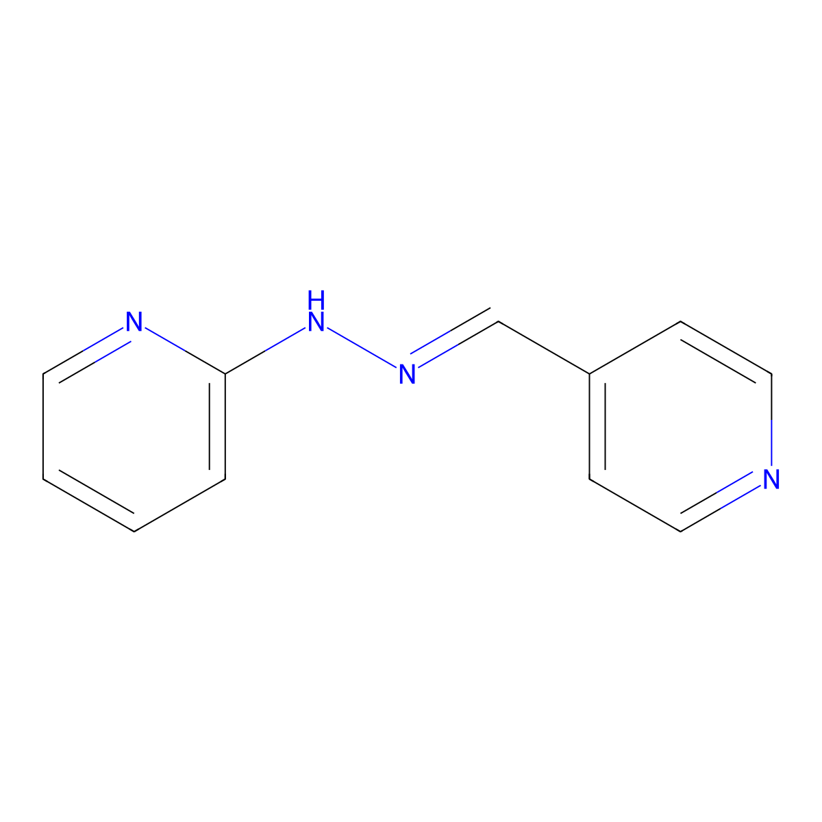 Pyridine-4-carbaldehyde pyridin-2-ylhydrazone molecular structure, CAS 2241017-37-6