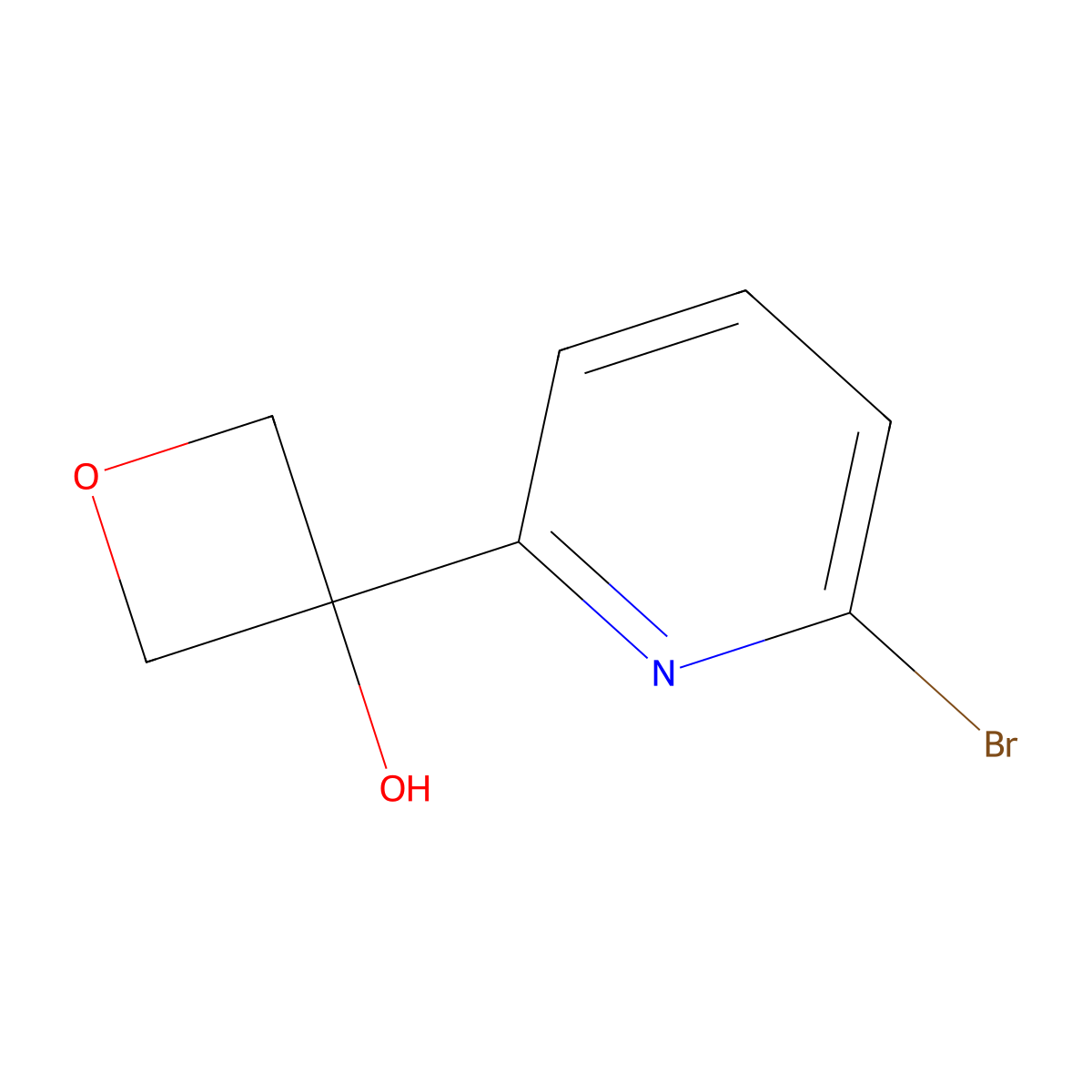 3-(6-Bromopyridin-2-yl)oxetan-3-ol molecular structure, CAS 2241031-41-2