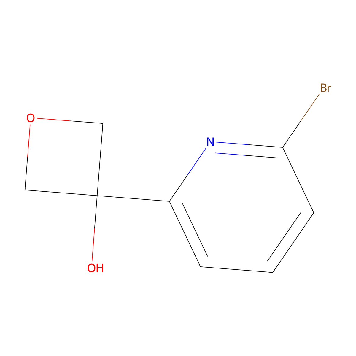 3-(6-Bromopyridin-2-yl)oxetan-3-ol molecular structure, CAS 2241031-41-2