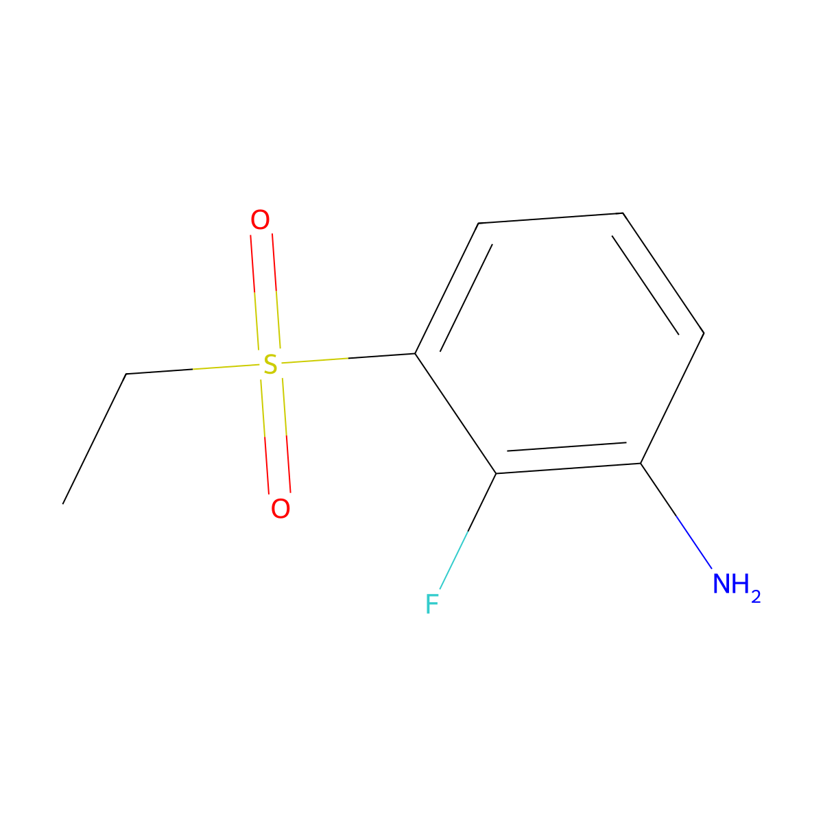 3-(Ethylsulfonyl)-2-fluorobenzenamine molecular structure, CAS 2241040-18-4
