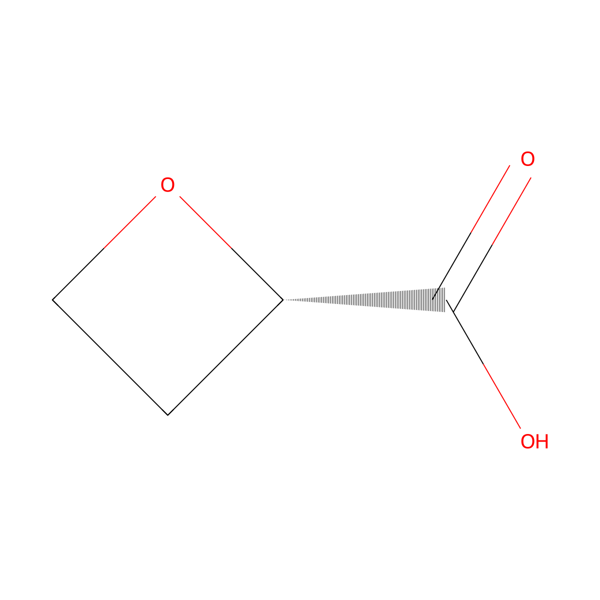 (2S)-Oxetane-2-carboxylic acid molecular structure, CAS 2241107-29-7