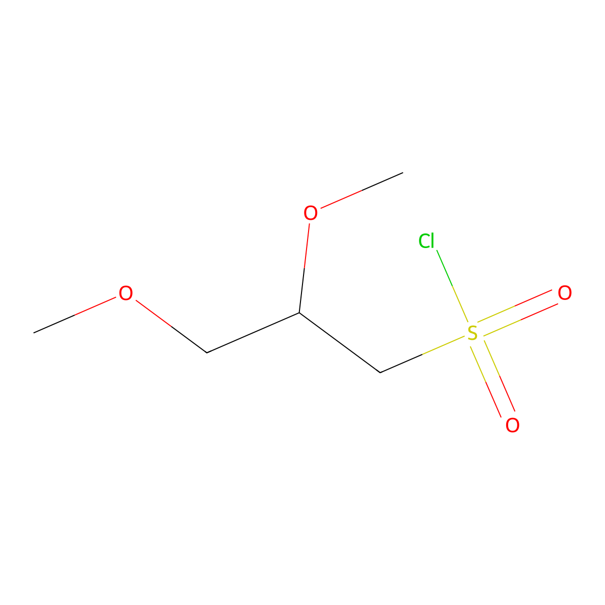 (2S)-2,3-dimethoxypropane-1-sulfonyl chloride molecular structure, CAS 2241107-50-4