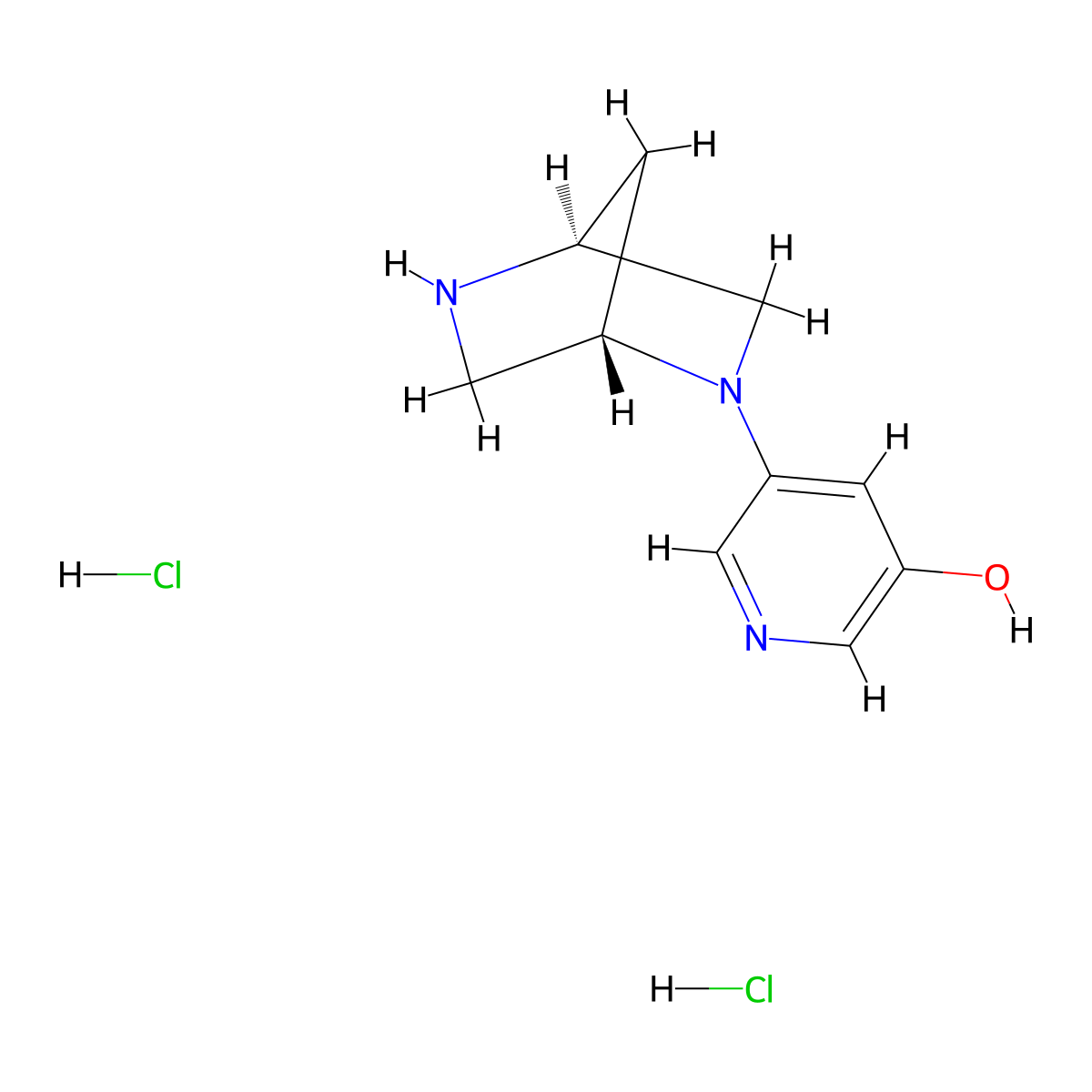 5-[(1S,4S)-2,5-diazabicyclo[2.2.1]heptan-2-yl]pyridin-3-ol dihydrochloride molecular structure, CAS 2241107-62-8