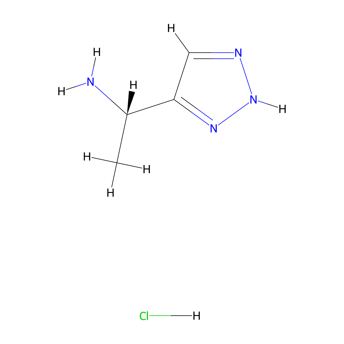(1S)-1-(1H-1,2,3-triazol-4-yl)ethan-1-amine hydrochloride molecular structure, CAS 2241107-68-4