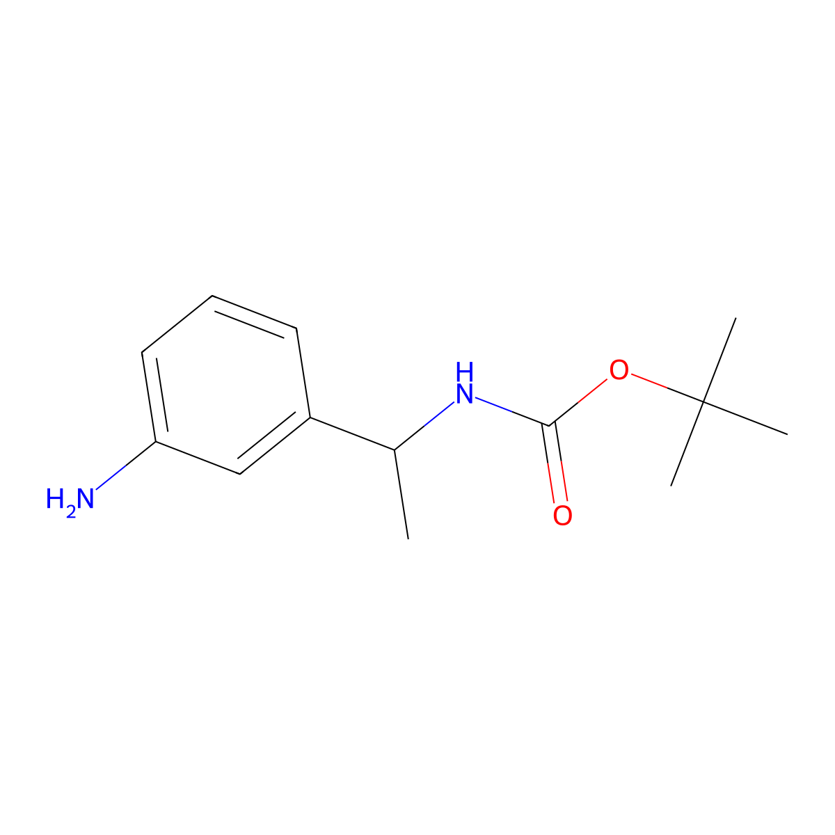 (R)-tert-Butyl (1-(3-aminophenyl)ethyl)carbamate molecular structure, CAS 2241107-77-5