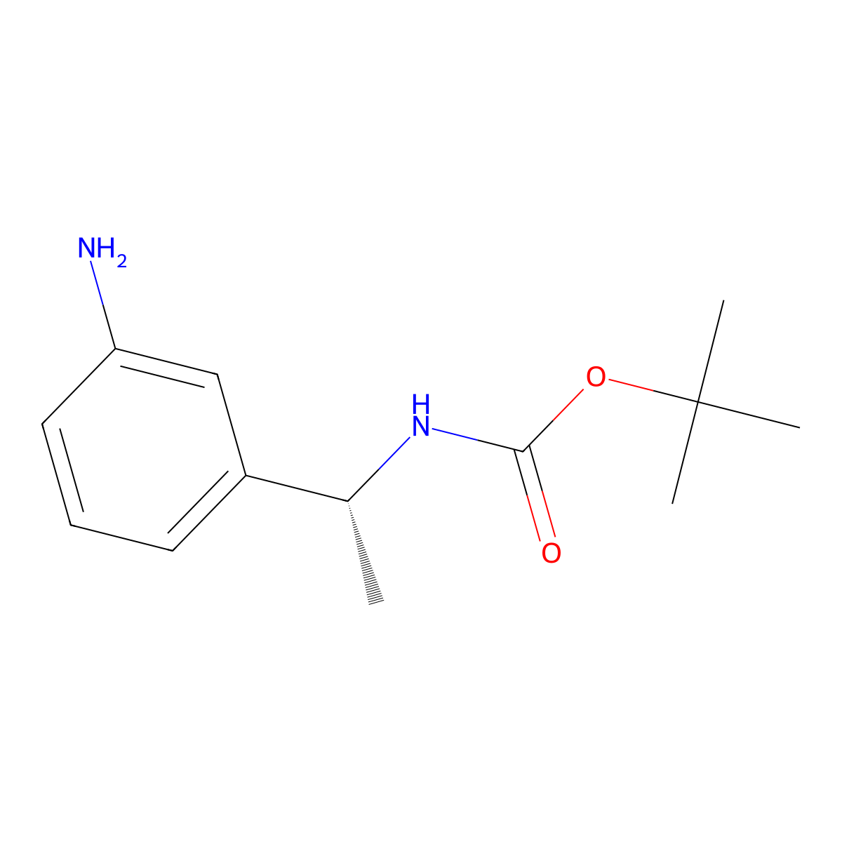 (R)-tert-Butyl (1-(3-aminophenyl)ethyl)carbamate molecular structure, CAS 2241107-77-5