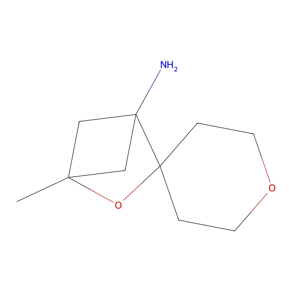 4-Methyl-3-oxaspiro[bicyclo[2.1.1]hexane-2,4'-oxane]-1-amine molecular structure, CAS 2241127-87-5