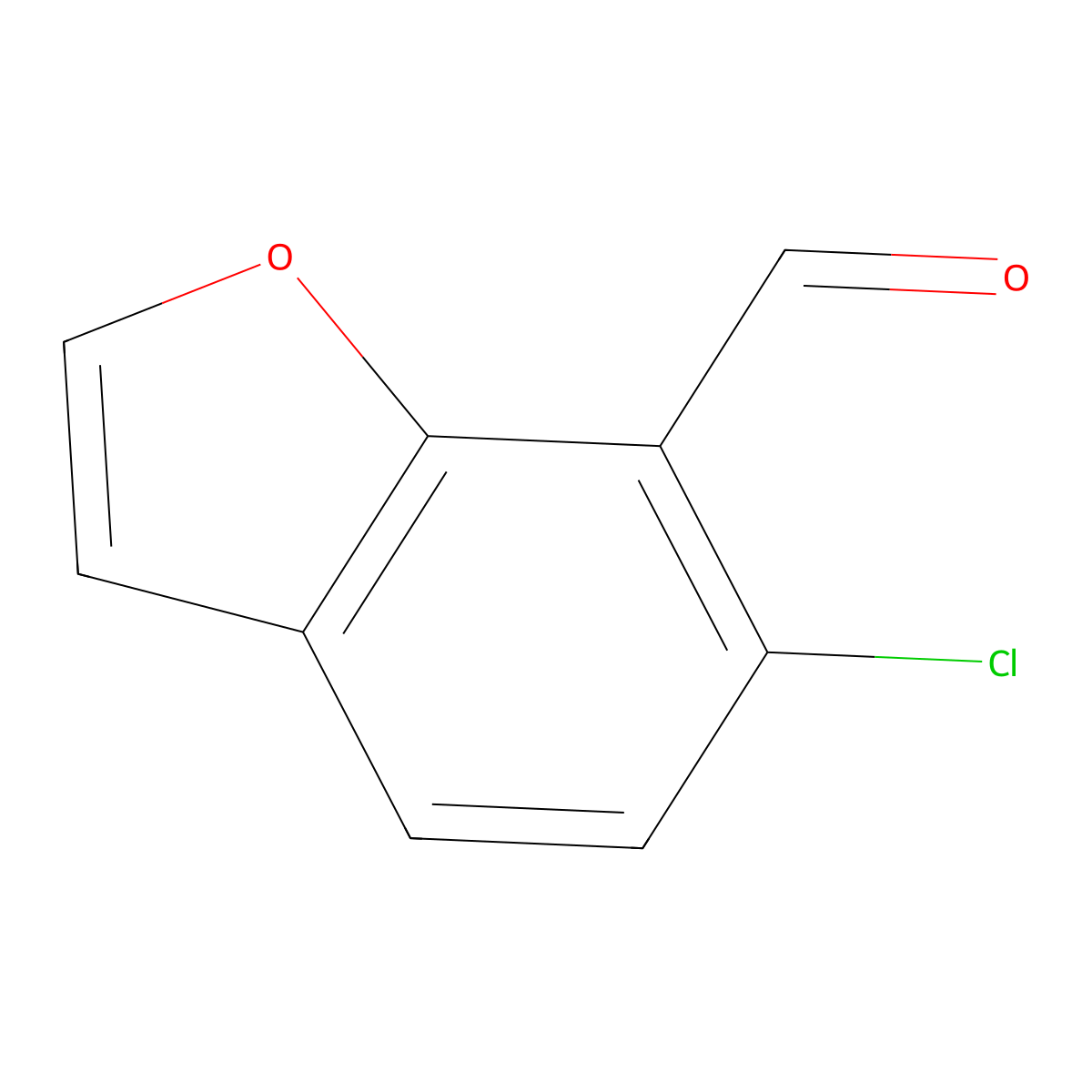 6-Chloro-1-benzofuran-7-carbaldehyde molecular structure, CAS 2241128-03-8