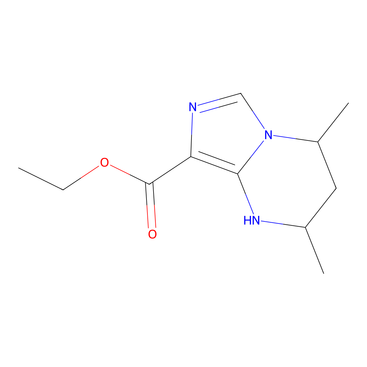 Rel-ethyl (2R,4S)-2,4-dimethyl-1,2,3,4-tetrahydroimidazo[1,5-a]pyrimidine-8-carboxylate molecular structure, CAS 2241128-06-1