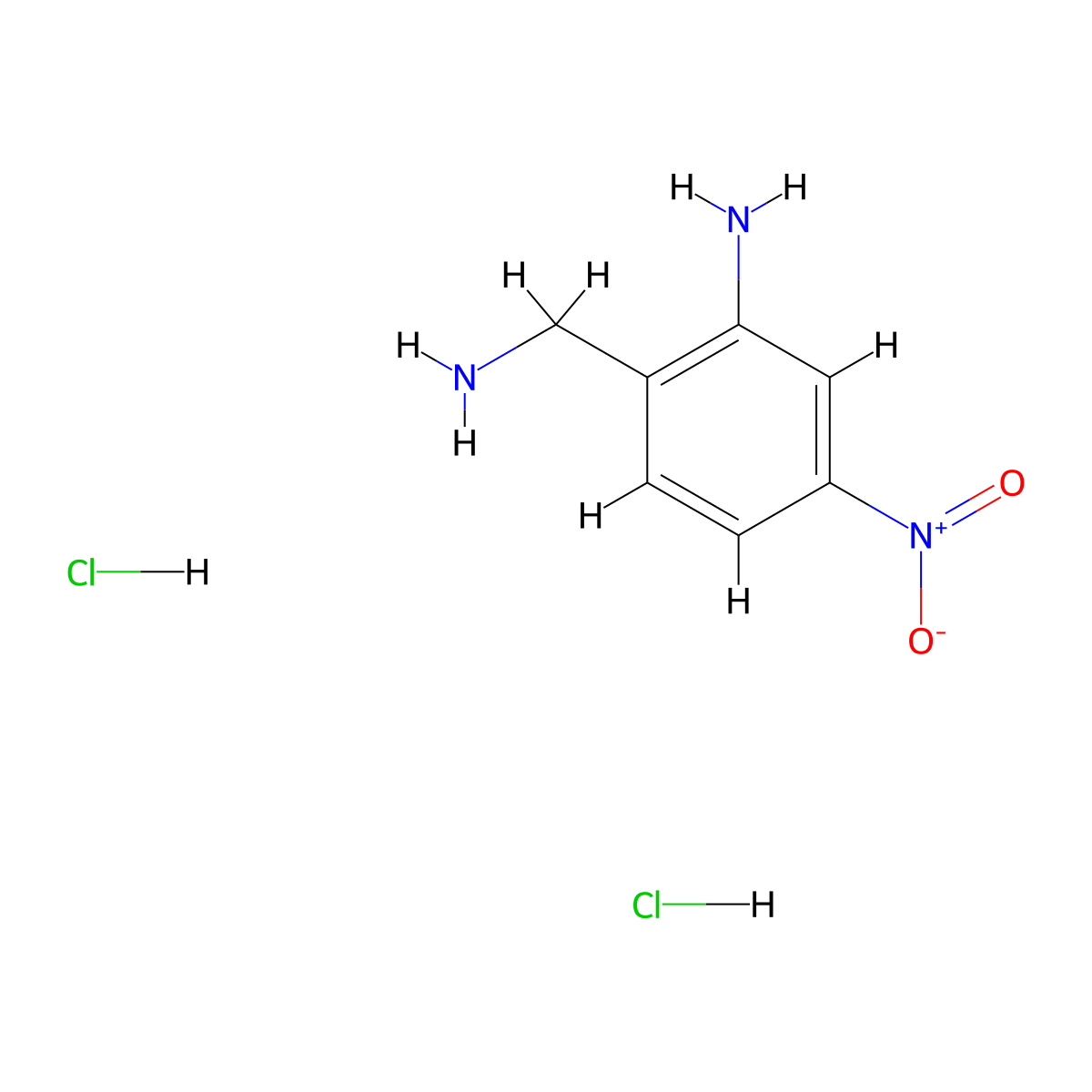 2-(Aminomethyl)-5-nitroaniline dihydrochloride molecular structure, CAS 2241128-21-0