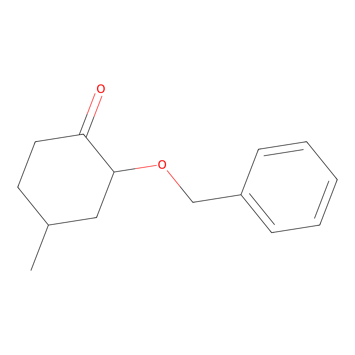 2-(Benzyloxy)-4-methylcyclohexan-1-one molecular structure, CAS 2241128-41-4