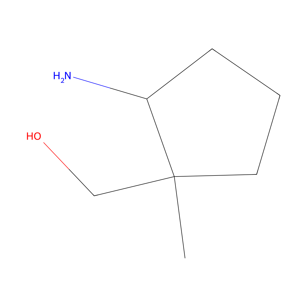rac-((1R,2R)-2-amino-1-methylcyclopentyl)methanol molecular structure, CAS 2241128-49-2