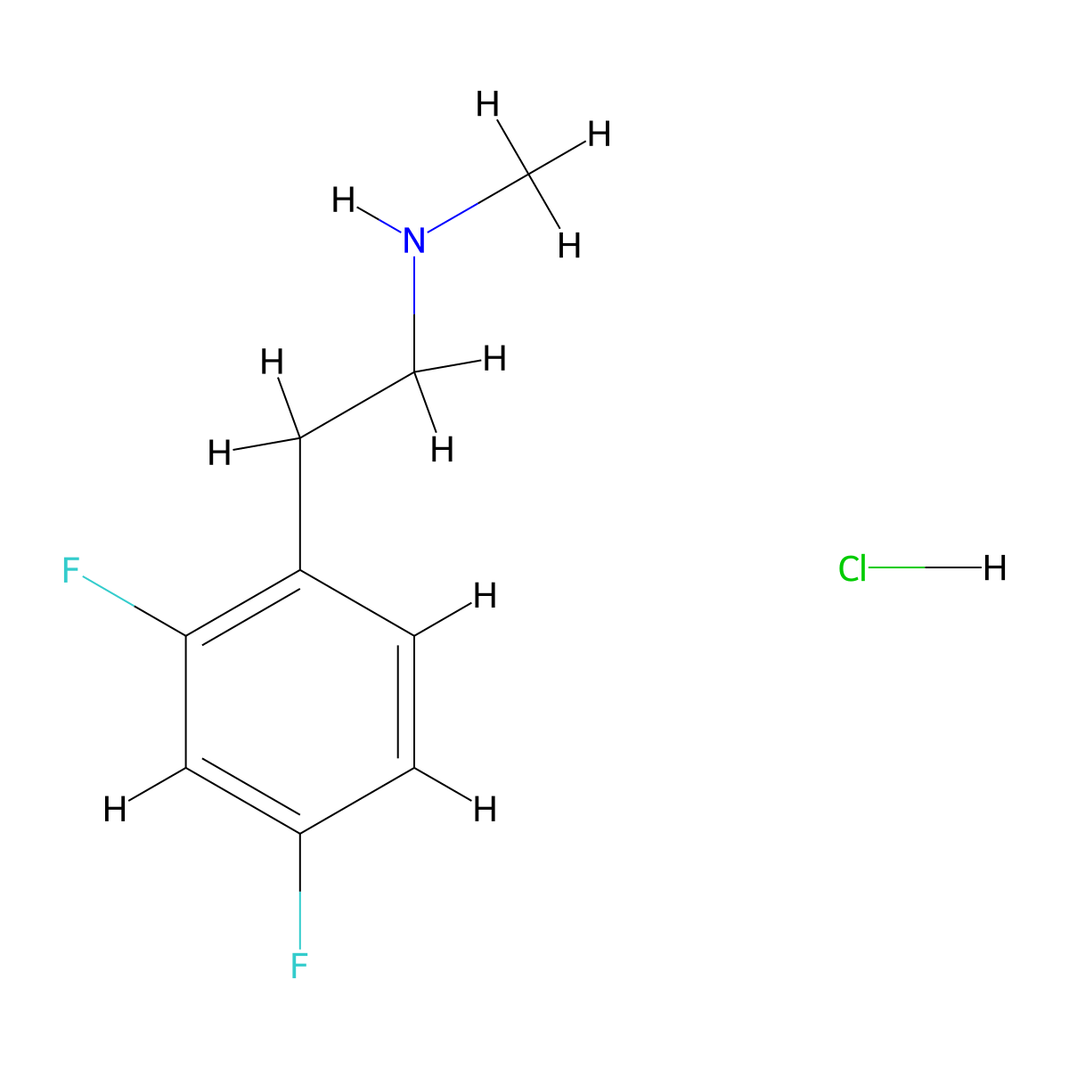[2-(2,4-Difluorophenyl)ethyl](methyl)amine hydrochloride molecular structure, CAS 2241128-69-6