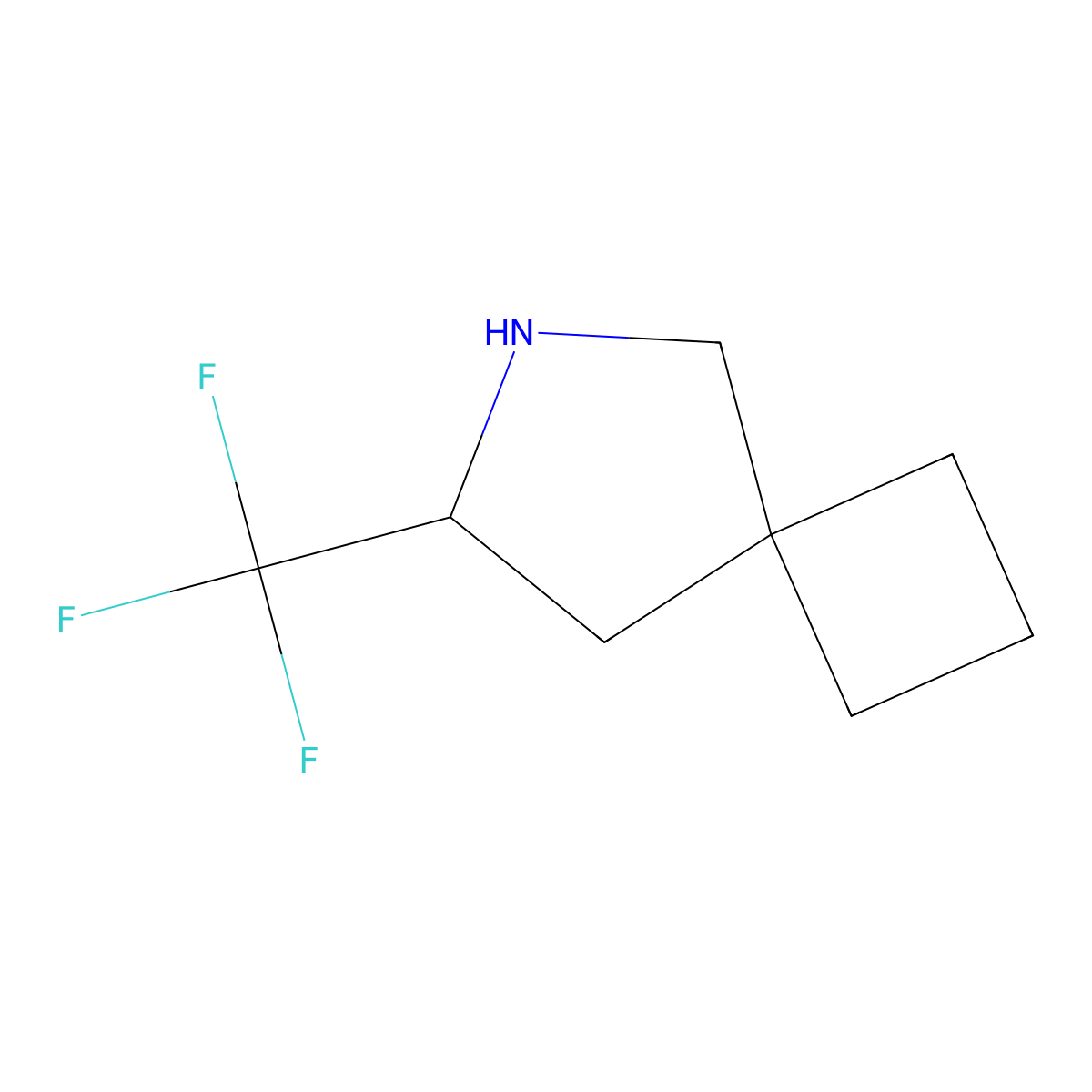 7-(Trifluoromethyl)-6-azaspiro[3.4]octane molecular structure, CAS 2241128-83-4