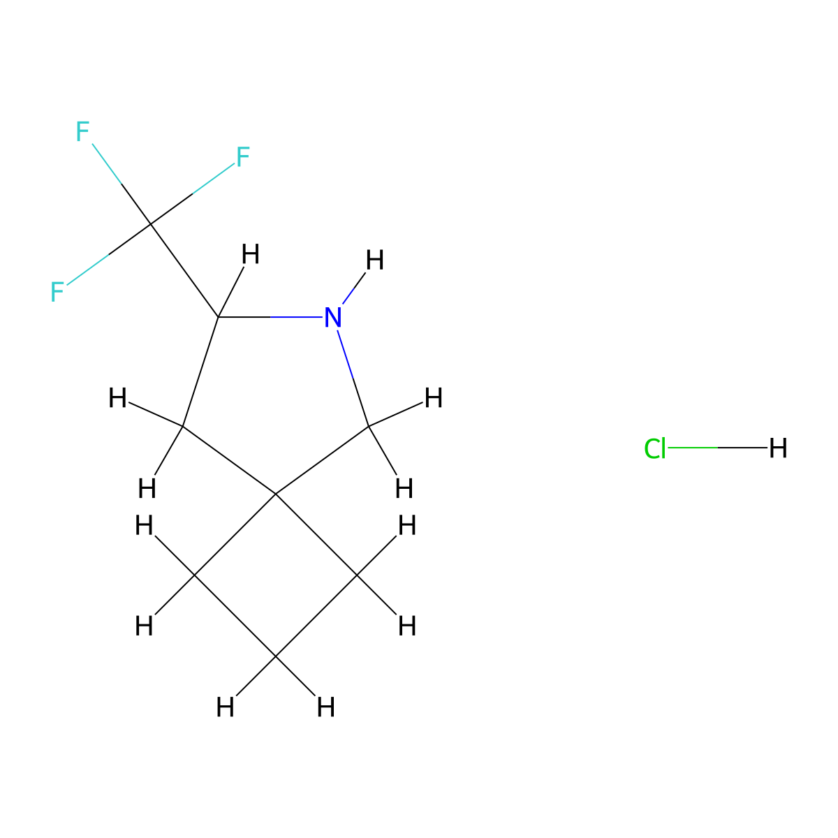 7-(Trifluoromethyl)-6-azaspiro[3.4]octane hydrochloride molecular structure, CAS 2241128-84-5