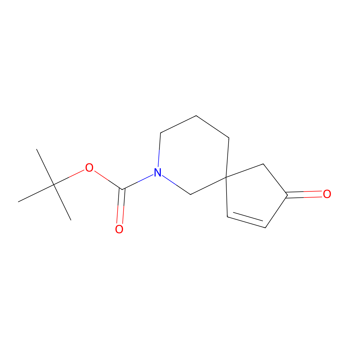 Tert-butyl 3-oxo-7-azaspiro[4.5]dec-1-ene-7-carboxylate molecular structure, CAS 2241128-91-4
