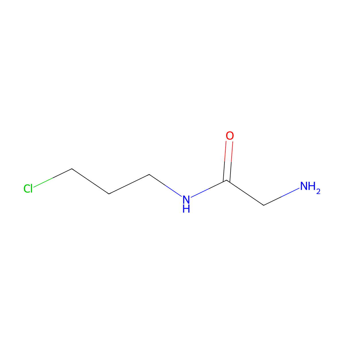 2-amino-N-(3-chloropropyl)acetamide molecular structure, CAS 2241128-94-7