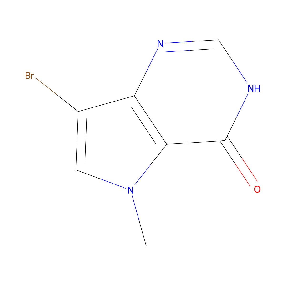 7-bromo-5-methyl-3H,4H,5H-pyrrolo[3,2-d]pyrimidin-4-one molecular structure, CAS 2241128-96-9