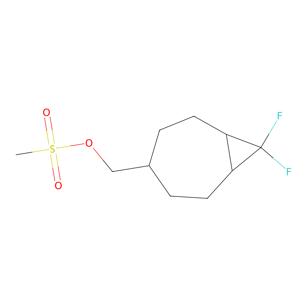 {8,8-Difluorobicyclo[5.1.0]octan-4-yl}methyl methanesulfonate molecular structure, CAS 2241129-28-0