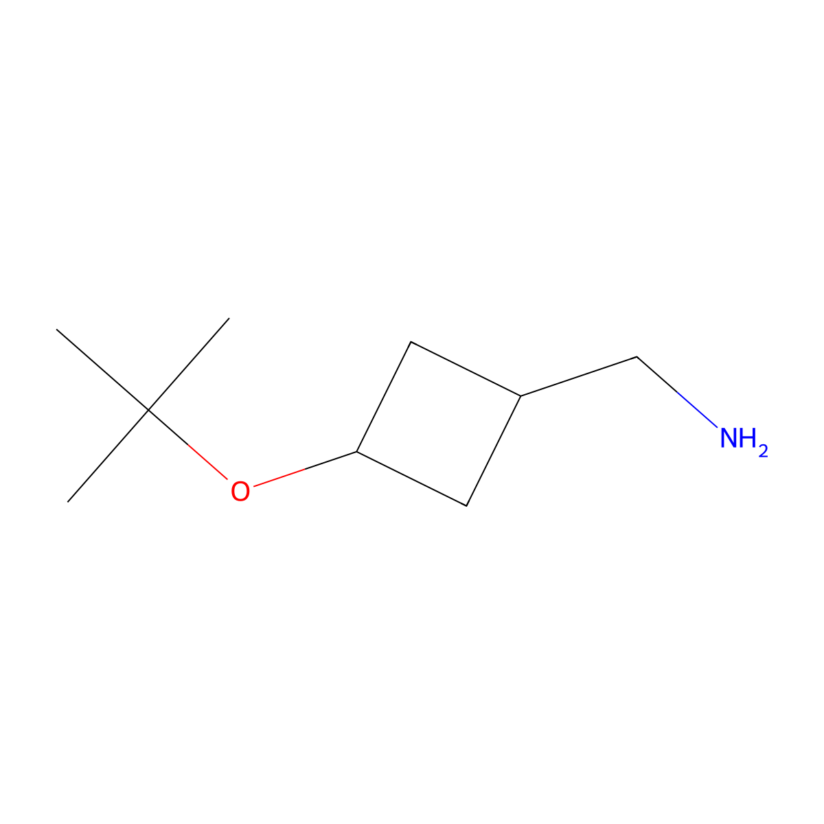 1-[3-(Tert-butoxy)cyclobutyl]methanamine molecular structure, CAS 2241129-68-8