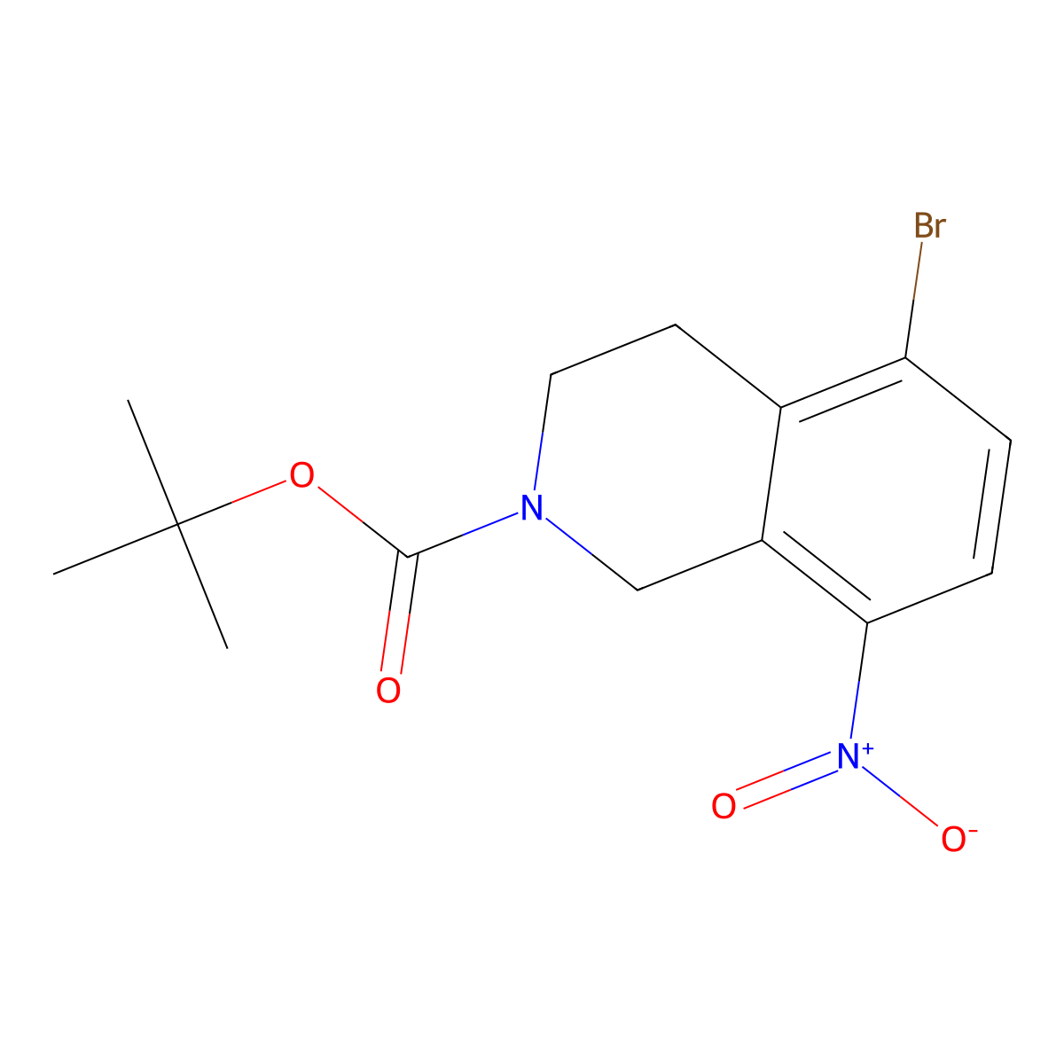 2-Boc-5-bromo-8-nitro-1,2,3,4-tetrahydroisoquinoline molecular structure, CAS 2241129-70-2